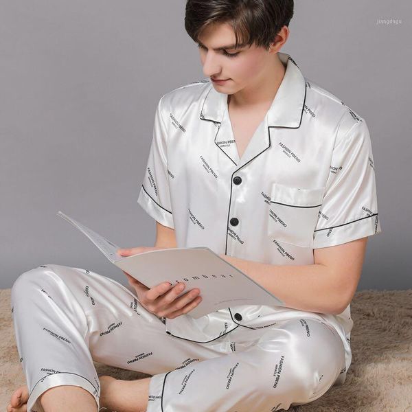 men's sleepwear mens silky satin pajamas set classic short sleeve skinny nightgowns for men stain long pants suit nightwear sets, Black;brown
men's sleepwear mens silky satin pajamas set classic short sleeve skinny nightgowns for men stain long pants suit nightwear sets, Black;brown