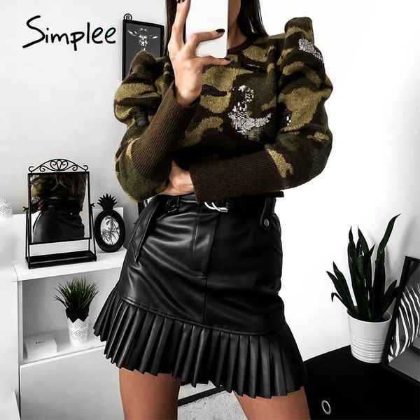pu leather sash belt women mini high waist ruffle pleated female a-line skirt party club ladies short skirts 210414, Black
pu leather sash belt women mini high waist ruffle pleated female a-line skirt party club ladies short skirts 210414, Black