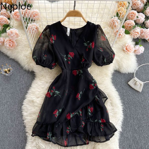 neploe temperament dress women summer v-neck puff sleeve slim mini dresses chiffon holiday hollow out back robe vestidos 210422, Black;gray
neploe temperament dress women summer v-neck puff sleeve slim mini dresses chiffon holiday hollow out back robe vestidos 210422, Black;gray