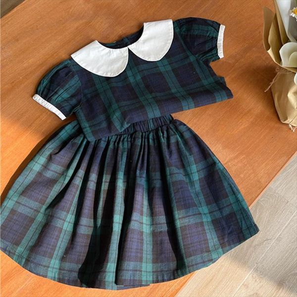 summer baby girls clothing sets preppy style plaid blouses skirts 2pcs toddlers kids cotton suits, White
summer baby girls clothing sets preppy style plaid blouses skirts 2pcs toddlers kids cotton suits, White