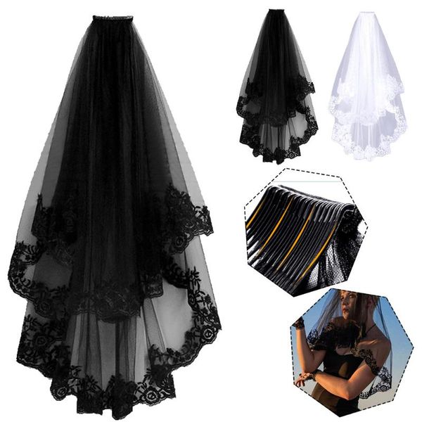party hats 2 tier lace veil with comb long halloween bridal wedding veils costume decor
party hats 2 tier lace veil with comb long halloween bridal wedding veils costume decor