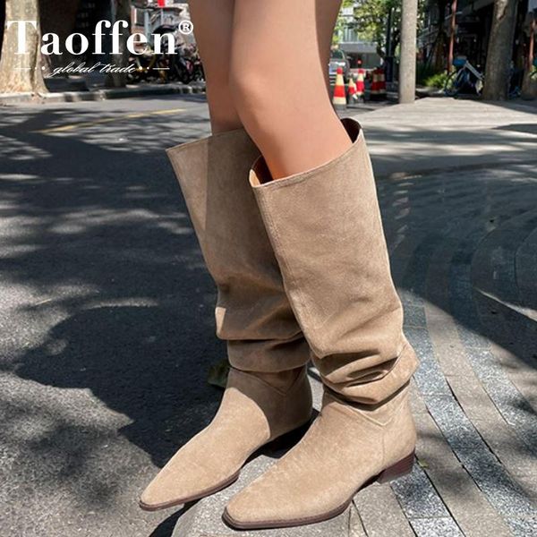 boots taoffen size 34-42 women shoes knee high low heels pleated fashion ins style daily winter outdoor female footwear, Black
boots taoffen size 34-42 women shoes knee high low heels pleated fashion ins style daily winter outdoor female footwear, Black