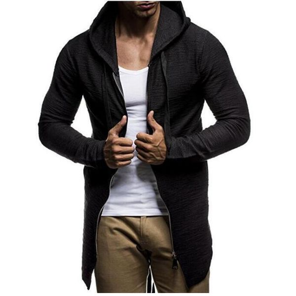 hoodies men hip-hop fashion brand cardigan solid color hooded long section sportswear sweatshirt men's tracksuits moleton, Black
hoodies men hip-hop fashion brand cardigan solid color hooded long section sportswear sweatshirt men's tracksuits moleton, Black