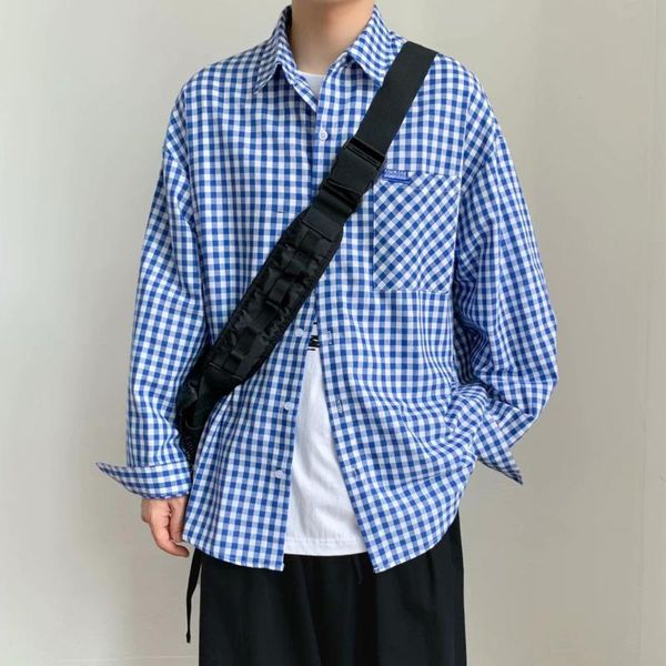 men's casual shirts plaid shirt korean business fashion loose social all-match long-sleeved men -2xl, White;black
men's casual shirts plaid shirt korean business fashion loose social all-match long-sleeved men -2xl, White;black