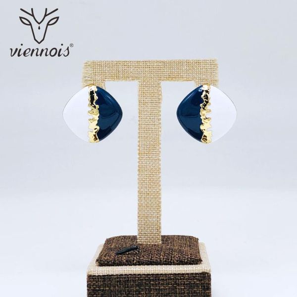 stud viennois enamel earrings for women in exclusive design oval color female metallic party jewelry, Golden;silver
stud viennois enamel earrings for women in exclusive design oval color female metallic party jewelry, Golden;silver
