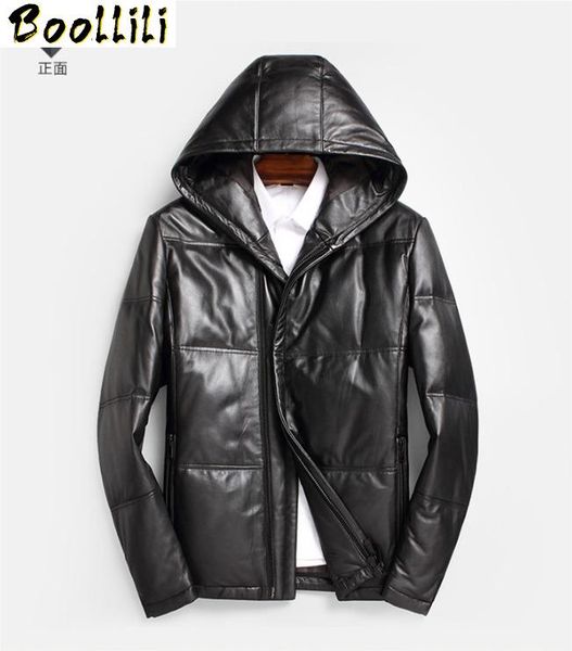men's leather & faux boollili winter genuine coat men jacket thick warm down coats male real sheepskin, Black
men's leather & faux boollili winter genuine coat men jacket thick warm down coats male real sheepskin, Black