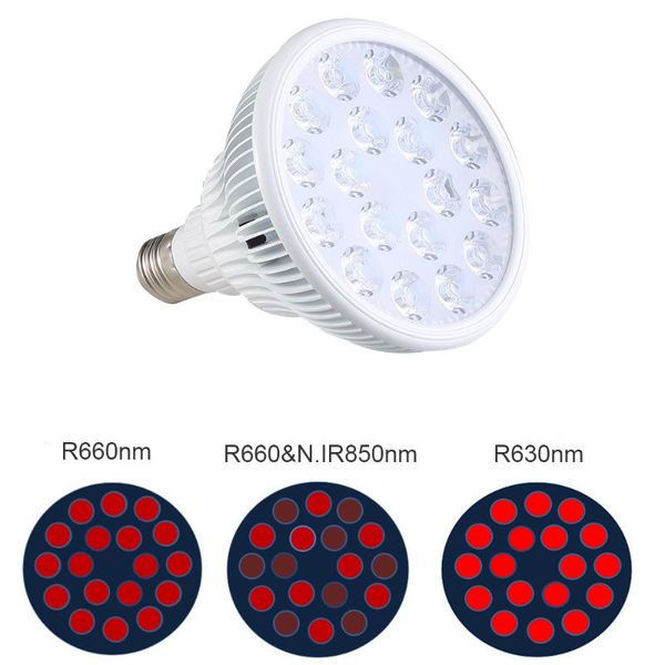 grow lights 54wared light therapy bulb e27 660nm, 850nm near infrared lamp for skin and pain relief, red led
grow lights 54wared light therapy bulb e27 660nm, 850nm near infrared lamp for skin and pain relief, red led
