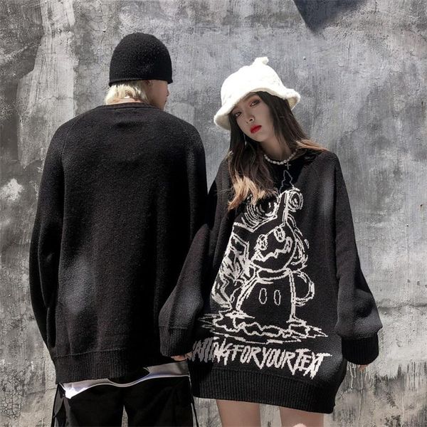 men's sweaters autumn pullover black mens oversized retro gothic sweater streetwear anime digital knitted harajuku men graphic, White;black
men's sweaters autumn pullover black mens oversized retro gothic sweater streetwear anime digital knitted harajuku men graphic, White;black