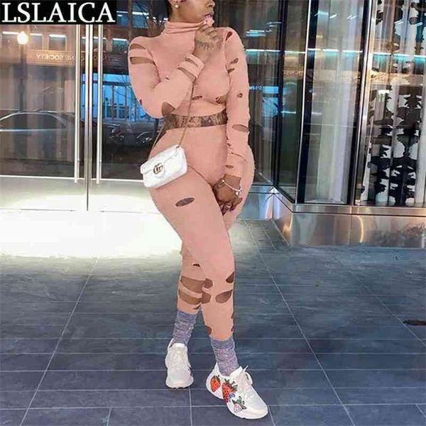 two piece set women fashion lounge wear hole long sleeve high collar crop pencil pants sweatsuit solid sportswear 210520, White
two piece set women fashion lounge wear hole long sleeve high collar crop pencil pants sweatsuit solid sportswear 210520, White