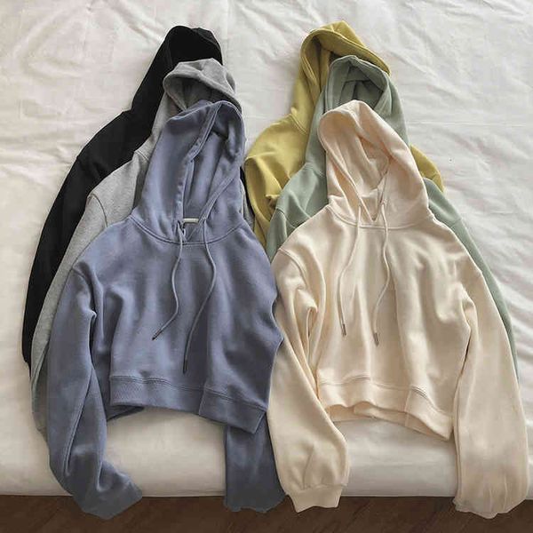 hoodies mjlp autumn and winter gentle style high waist short loose thin hooded casual long sleeved women's sweater, Black
hoodies mjlp autumn and winter gentle style high waist short loose thin hooded casual long sleeved women's sweater, Black