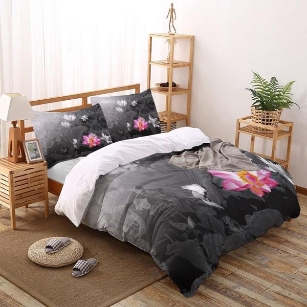 bedding sets black and white lotus flower printing set duvet cover bed linens bedclothes home textile twin full king size
bedding sets black and white lotus flower printing set duvet cover bed linens bedclothes home textile twin full king size