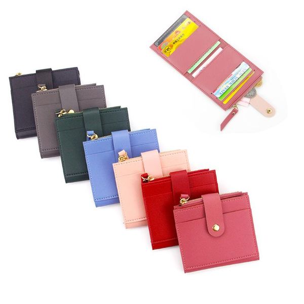 card holders 2021 mini women wallet short style ladies coin purse holder case small zipper clutch, Brown;gray
card holders 2021 mini women wallet short style ladies coin purse holder case small zipper clutch, Brown;gray