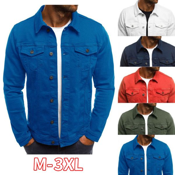 men's jackets spring mens denim jacket fashion male jeans slim fit casual streetwear vintage men jean outwear clothing d86y, Black;brown
men's jackets spring mens denim jacket fashion male jeans slim fit casual streetwear vintage men jean outwear clothing d86y, Black;brown
