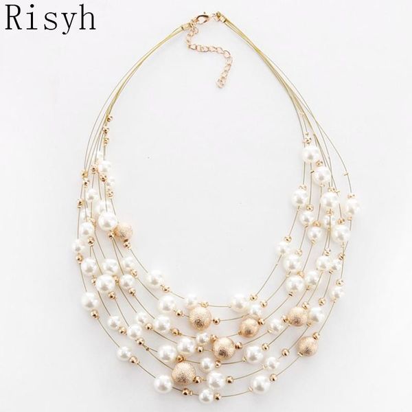 pendant necklaces risyh fashion big necklace multi-layer chain pearl sweet woman multi-chain, Silver
pendant necklaces risyh fashion big necklace multi-layer chain pearl sweet woman multi-chain, Silver