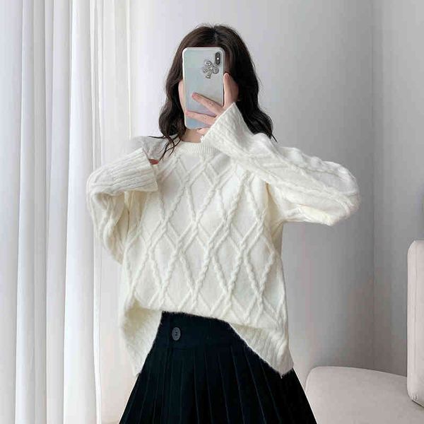 sweater mozuleva lazying loose oversize girly solid neck-neck-neck-winter winter pullover korean fashion style, White;black
sweater mozuleva lazying loose oversize girly solid neck-neck-neck-winter winter pullover korean fashion style, White;black