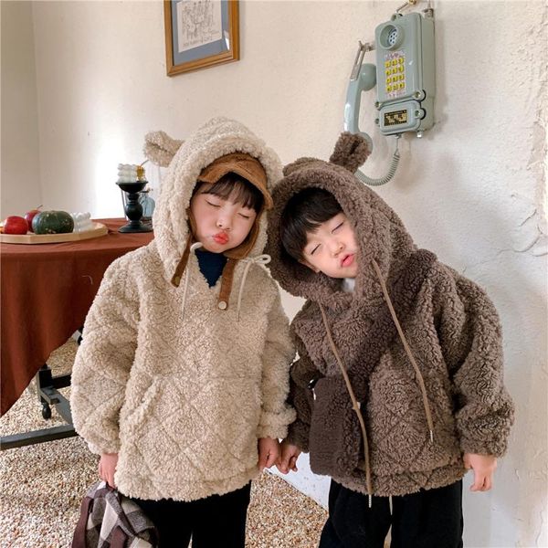 jackets korean children's clothing 2021 winter boys and girls lamb velvet sweater jacket pullover hooded, Blue;gray
jackets korean children's clothing 2021 winter boys and girls lamb velvet sweater jacket pullover hooded, Blue;gray