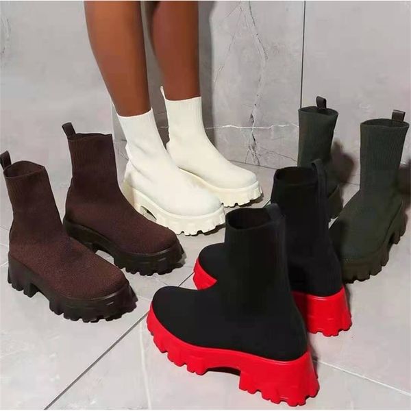 winter warm fashion mid heels knitting chelsea women shoes ankle sock stretch boots designer chunky platform snow boots 211103, Black
winter warm fashion mid heels knitting chelsea women shoes ankle sock stretch boots designer chunky platform snow boots 211103, Black