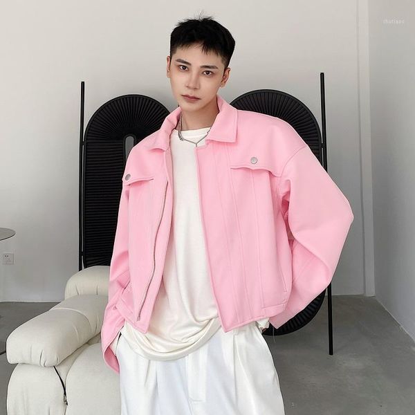 men's jackets 2021 autumn winter korean style unique candy colors retro men casual loose short section jacket men,m-xl, Black;brown
men's jackets 2021 autumn winter korean style unique candy colors retro men casual loose short section jacket men,m-xl, Black;brown