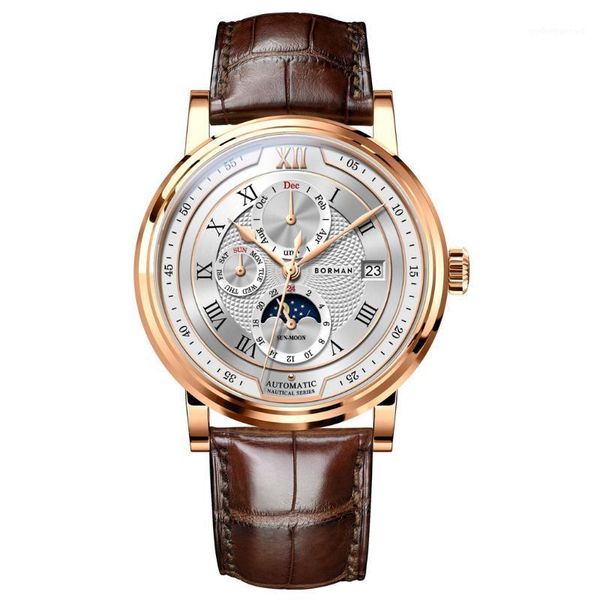 men wrist watch mens automatic watches luxury mechanical wristwatch 50m waterproof sapphire mirror switzerland relogio wristwatches, Slivery;brown
men wrist watch mens automatic watches luxury mechanical wristwatch 50m waterproof sapphire mirror switzerland relogio wristwatches, Slivery;brown