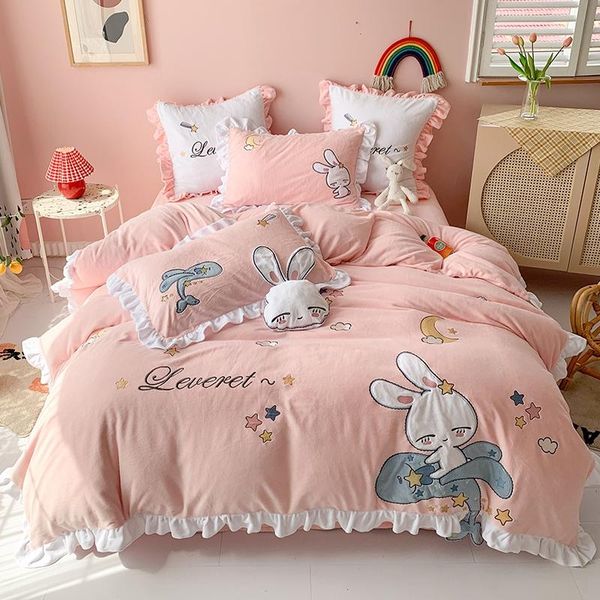 bedding sets cartoon bear applique embroidery flannel fleece velvet cover duvet pillowcase set bed girl sheet child double
bedding sets cartoon bear applique embroidery flannel fleece velvet cover duvet pillowcase set bed girl sheet child double