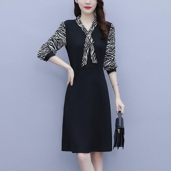 style bow tie dress plus size vestidos de festa loose female high waist womens clothing casual dresses, Black;gray
style bow tie dress plus size vestidos de festa loose female high waist womens clothing casual dresses, Black;gray