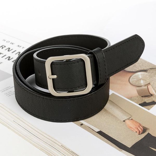 belts 1pc puleather square buckle belt waistband for women jeans 105cm girls fashion versatile retro metal simple decorative, Black;brown
belts 1pc puleather square buckle belt waistband for women jeans 105cm girls fashion versatile retro metal simple decorative, Black;brown
