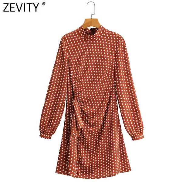 zevity women vintage stand collar polka dots printing ruffles mini dress ladies back zipper casual slim party vestido ds4646 210419, Black;gray
zevity women vintage stand collar polka dots printing ruffles mini dress ladies back zipper casual slim party vestido ds4646 210419, Black;gray