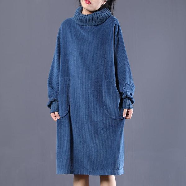casual dresses women dress long sleeve baggy vintage corduroy turtleneck cheongsam office elegant temperament skirt 2021 autumn winter, Black;gray
casual dresses women dress long sleeve baggy vintage corduroy turtleneck cheongsam office elegant temperament skirt 2021 autumn winter, Black;gray