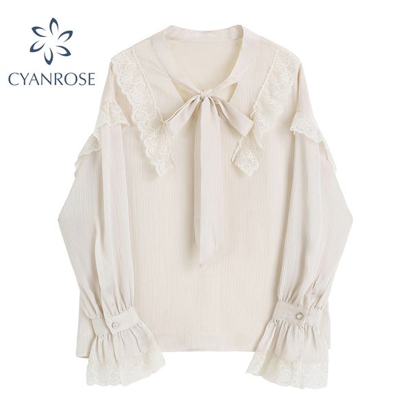 spliced lace vintage blouses women's shirts spring apricot flare long sleeve ruffle patchwork office lady loose blusas 210417, White
spliced lace vintage blouses women's shirts spring apricot flare long sleeve ruffle patchwork office lady loose blusas 210417, White