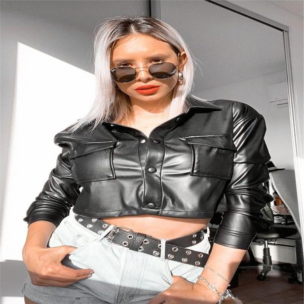 women's jackets women casual pu leather jacket black long sleeve button open front lapel coat with pockets fall spring outwear streetwe, Black;brown
women's jackets women casual pu leather jacket black long sleeve button open front lapel coat with pockets fall spring outwear streetwe, Black;brown