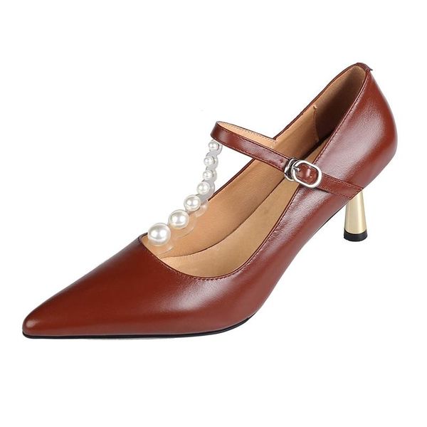 genuine leather pointed toe high heel pearl metal fasteners fashion dance party daily wear women pumps l1f1 dress shoes, Black
genuine leather pointed toe high heel pearl metal fasteners fashion dance party daily wear women pumps l1f1 dress shoes, Black