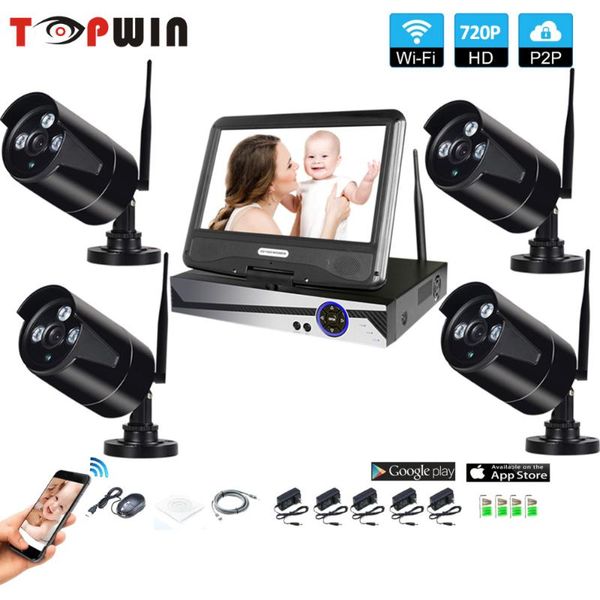 wireless surveillance system network 10.1" lcd monitor nvr recorder wifi kit 4ch 720p hd video inputs security camera cctv systems
wireless surveillance system network 10.1" lcd monitor nvr recorder wifi kit 4ch 720p hd video inputs security camera cctv systems