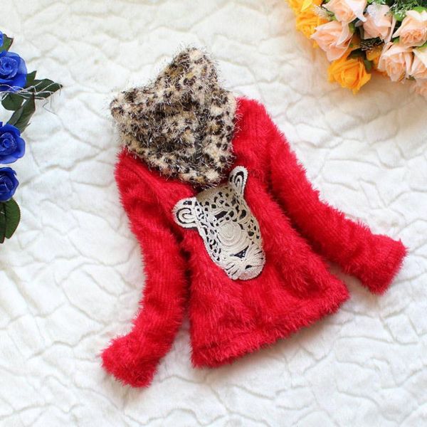 tiger printing girls sweater warm velvet winter thick kids coat two piece leopard scarf +sweater for pullover, Blue
tiger printing girls sweater warm velvet winter thick kids coat two piece leopard scarf +sweater for pullover, Blue