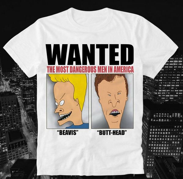 t-shirt beavis turbot-head wanted most dangerous guys in america cult heavy meta..., White;black
t-shirt beavis turbot-head wanted most dangerous guys in america cult heavy meta..., White;black