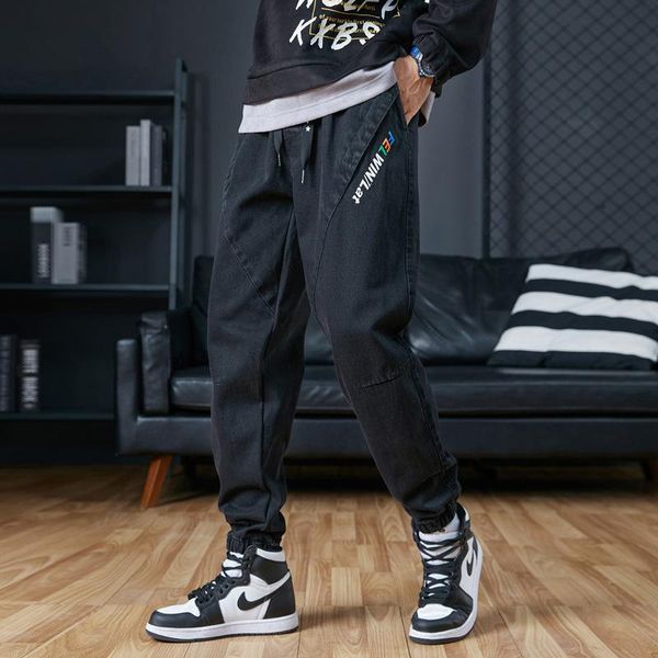 men's pants summer 2021 selling trousers washed bermuda jeans casual small feet slim fit korean fashion brand wear, Black
men's pants summer 2021 selling trousers washed bermuda jeans casual small feet slim fit korean fashion brand wear, Black