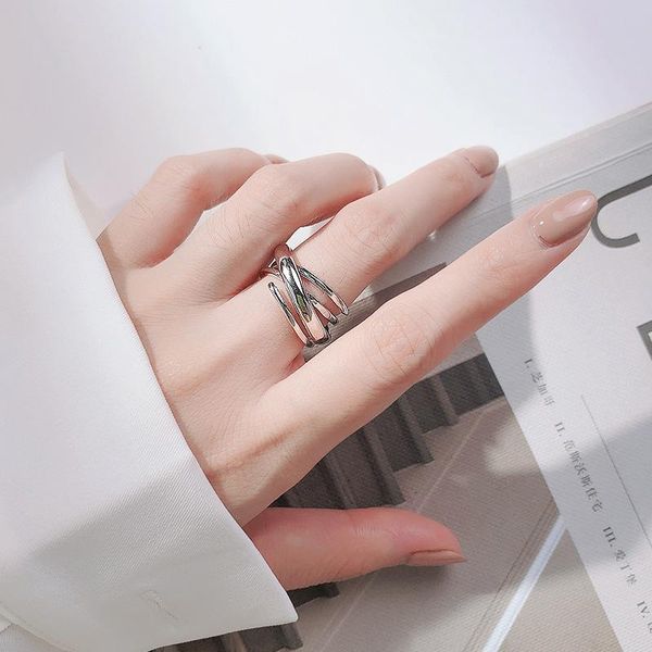 cluster rings 925 sterling silver korean smooth multi-layer line irregular ring opening aadjustable for women lady daughter jewelry gift, Golden;silver
cluster rings 925 sterling silver korean smooth multi-layer line irregular ring opening aadjustable for women lady daughter jewelry gift, Golden;silver