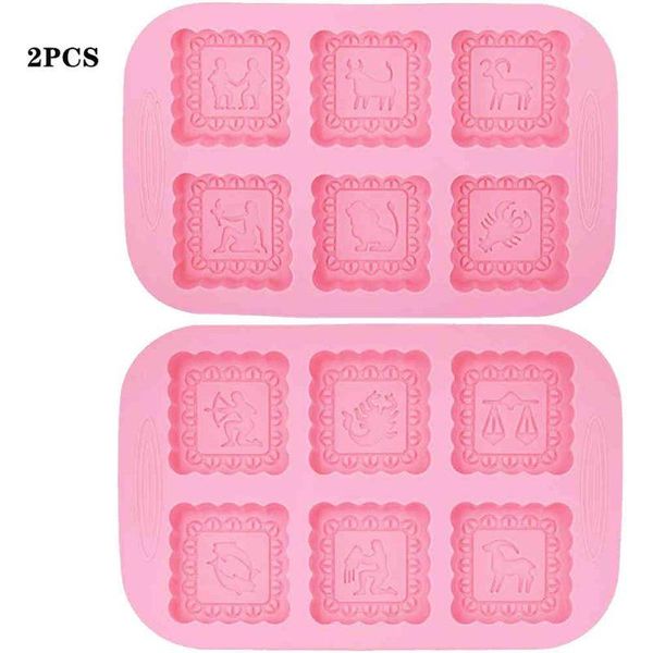 2pcs mold silicone soap zodiac moon cake chocolate mold exquisite square animal pattern
2pcs mold silicone soap zodiac moon cake chocolate mold exquisite square animal pattern