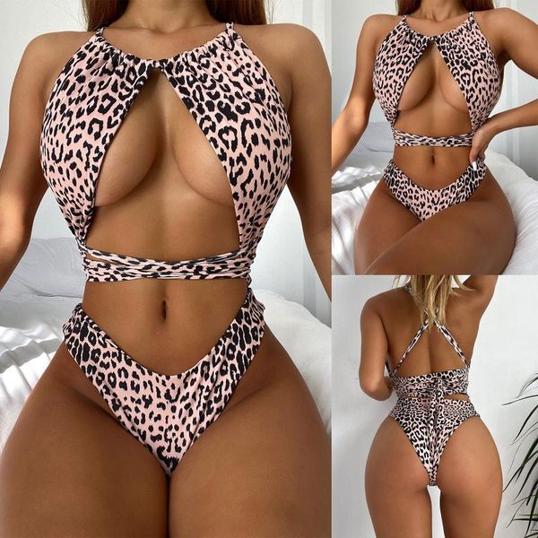 women's swimwear lady bodysuit swimsuit with leopard print adjustable straps hollow design summer clothing, White;black
women's swimwear lady bodysuit swimsuit with leopard print adjustable straps hollow design summer clothing, White;black