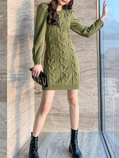 casual dresses 2021 autumn korean office woman slim one-piece women sweater knit dress female twist pattern bodycon mini, Black;gray
casual dresses 2021 autumn korean office woman slim one-piece women sweater knit dress female twist pattern bodycon mini, Black;gray