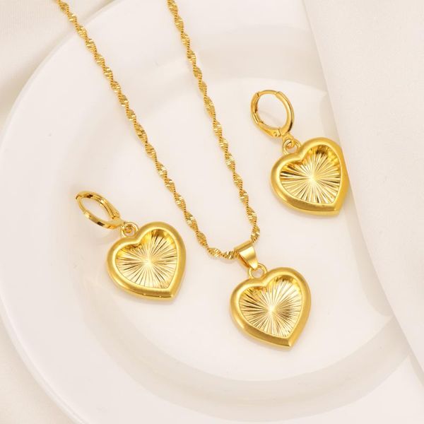 earrings & necklace bangrui trendy gold color heart pendant for women elegant jewelry sets african arab gifts, Silver
earrings & necklace bangrui trendy gold color heart pendant for women elegant jewelry sets african arab gifts, Silver