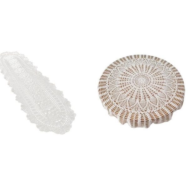 table cloth 2 pcs handmade crochet tablecloth pure cotton woven hollow fabric tablecloth, round & oval
table cloth 2 pcs handmade crochet tablecloth pure cotton woven hollow fabric tablecloth, round & oval