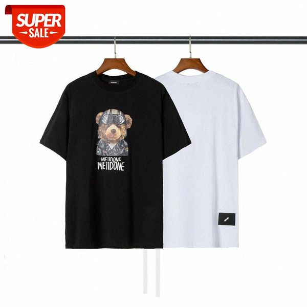 spring and summer tide brand we11 printed loose round neck aviator bear digital men women with short sleeves #ra3q, White;black
spring and summer tide brand we11 printed loose round neck aviator bear digital men women with short sleeves #ra3q, White;black
