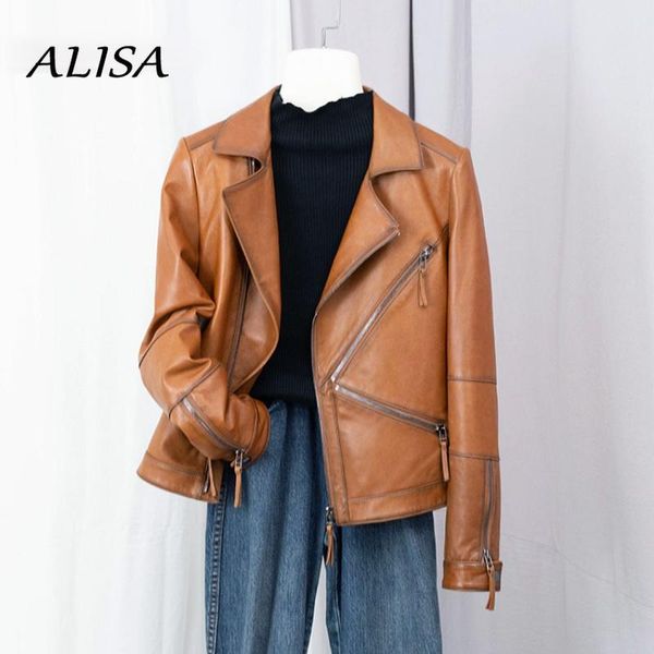 women's leather & faux women motorcycle biker coat spring autumn turn down collar vintage jacket ladies causal pu brown, Black
women's leather & faux women motorcycle biker coat spring autumn turn down collar vintage jacket ladies causal pu brown, Black