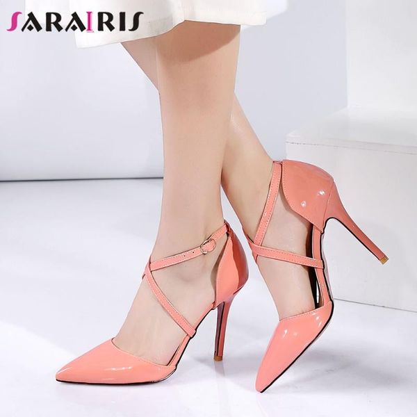dress shoes sarairis female bridal party handmade sandals summer women pointed toe ankle strap high heels woman, Black 
dress shoes sarairis female bridal party handmade sandals summer women pointed toe ankle strap high heels woman, Black