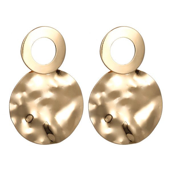 studs earrings simple metal disc fashion personality hollow out geometric concave convex size round stud, Golden;silver
studs earrings simple metal disc fashion personality hollow out geometric concave convex size round stud, Golden;silver