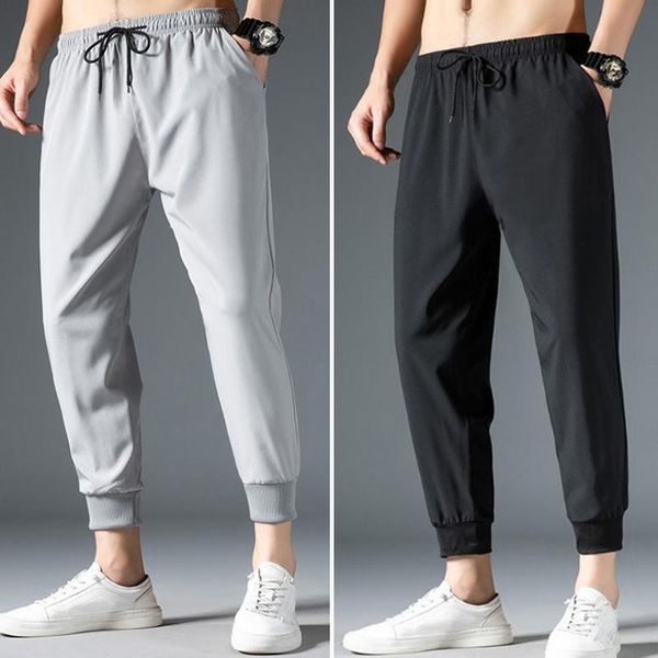 men's pants summer fashion jogging street style ice silk quick-drying elastic waist trouser big size les pantalons, Black
men's pants summer fashion jogging street style ice silk quick-drying elastic waist trouser big size les pantalons, Black