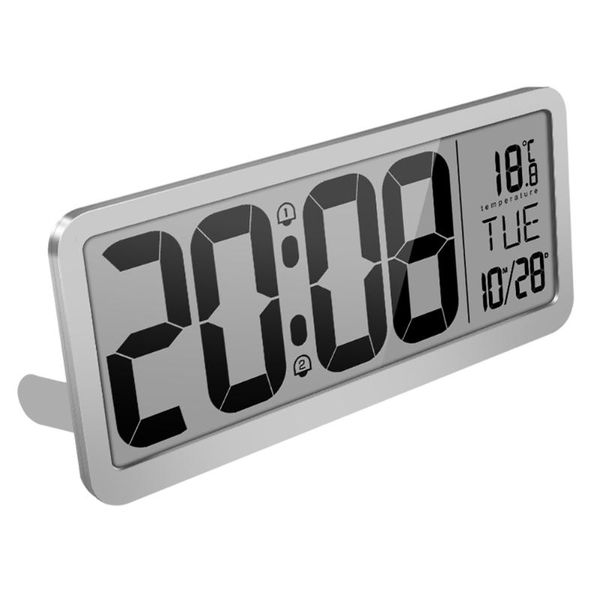 digital wall clock battery powered with alarm , adjustable volume, large lcd screen display time, date, weekday and temperature clocks
digital wall clock battery powered with alarm , adjustable volume, large lcd screen display time, date, weekday and temperature clocks