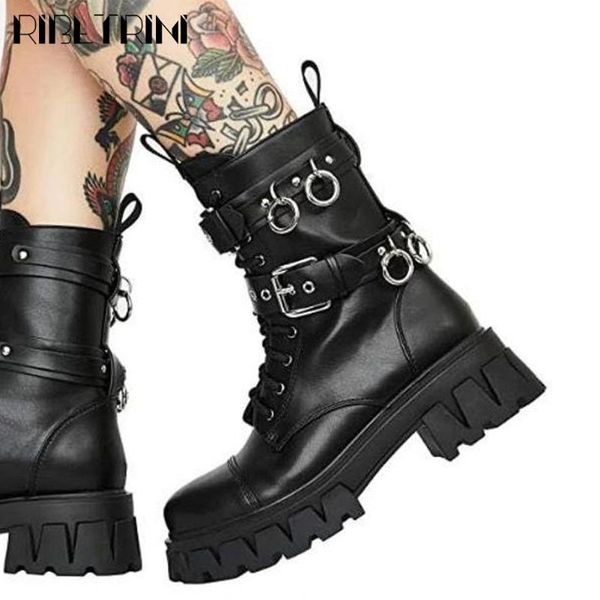 boots ribetrini ladies punk chunky platform brand ankle buckle shoes lace fashion women motocycle designer woman, Black
boots ribetrini ladies punk chunky platform brand ankle buckle shoes lace fashion women motocycle designer woman, Black
