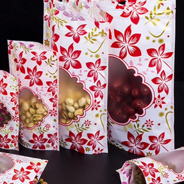 storage bags 1000pcs stand up red printing plastic bag tear notch polybags with clear window recyclable dry fruit tea pouche
storage bags 1000pcs stand up red printing plastic bag tear notch polybags with clear window recyclable dry fruit tea pouche