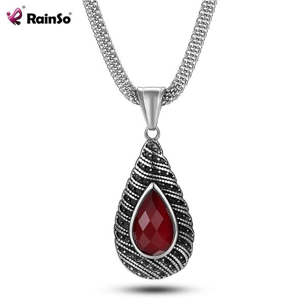 rainso necklace for woman chain stainless steel water drop zircon pendant red magnetic fashion jewelry 2021 necklaces, Silver
rainso necklace for woman chain stainless steel water drop zircon pendant red magnetic fashion jewelry 2021 necklaces, Silver